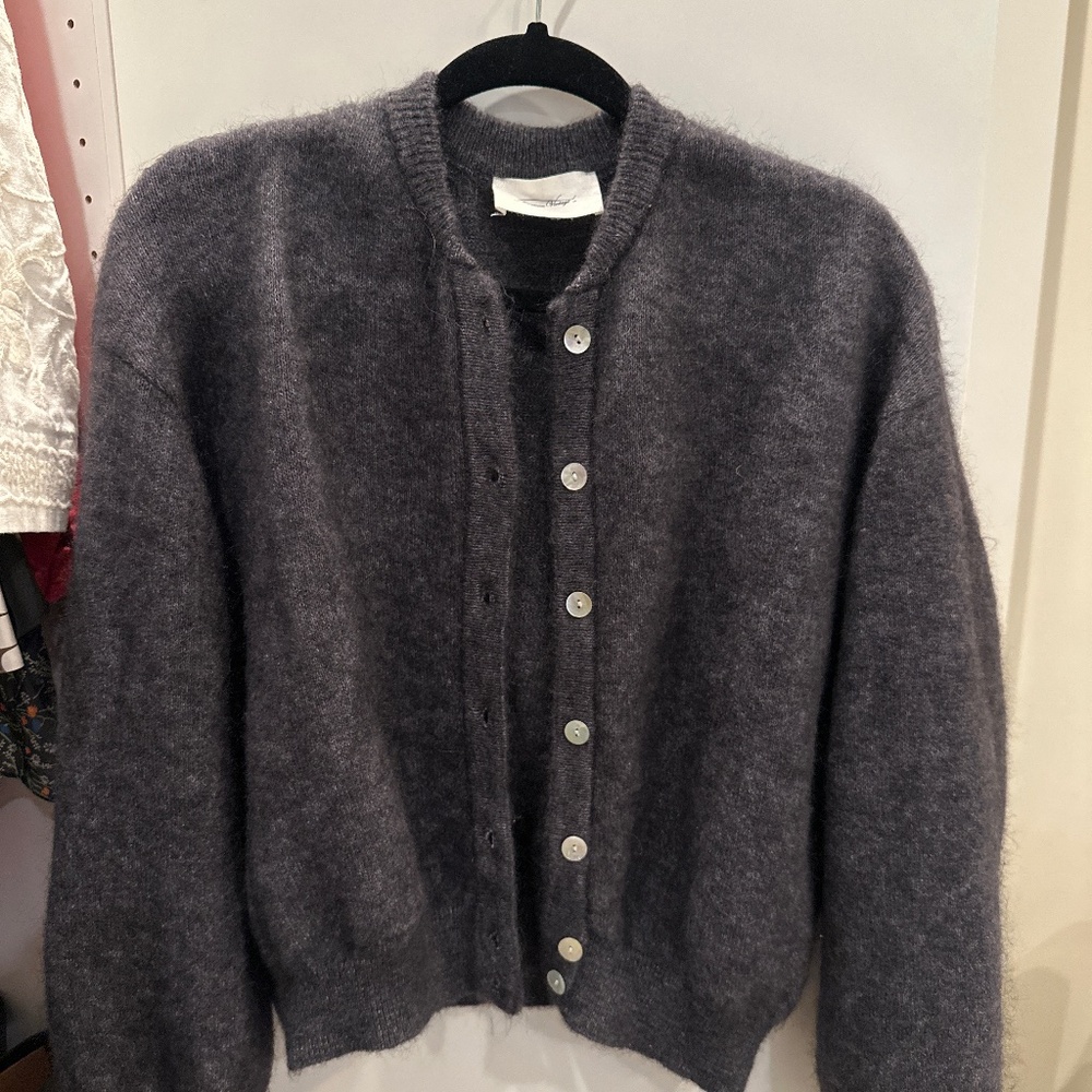 AMERICAN VINTAGE ZABIDOO CARDIGAN - CARBON MELANGE